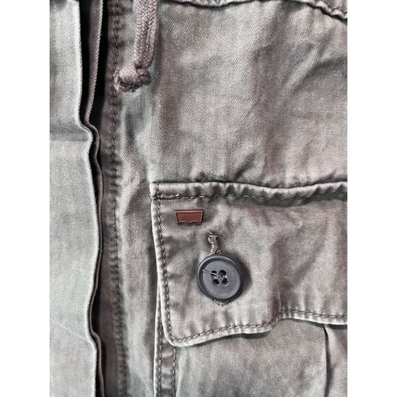 Levis Womens Hooded Olive Green Cotton Cargo‎ Jacket Size M - Picture 4 of 12